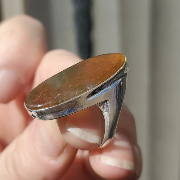 New Men's Bloodstone 925 Silver Ring. - Picture 12 of 12